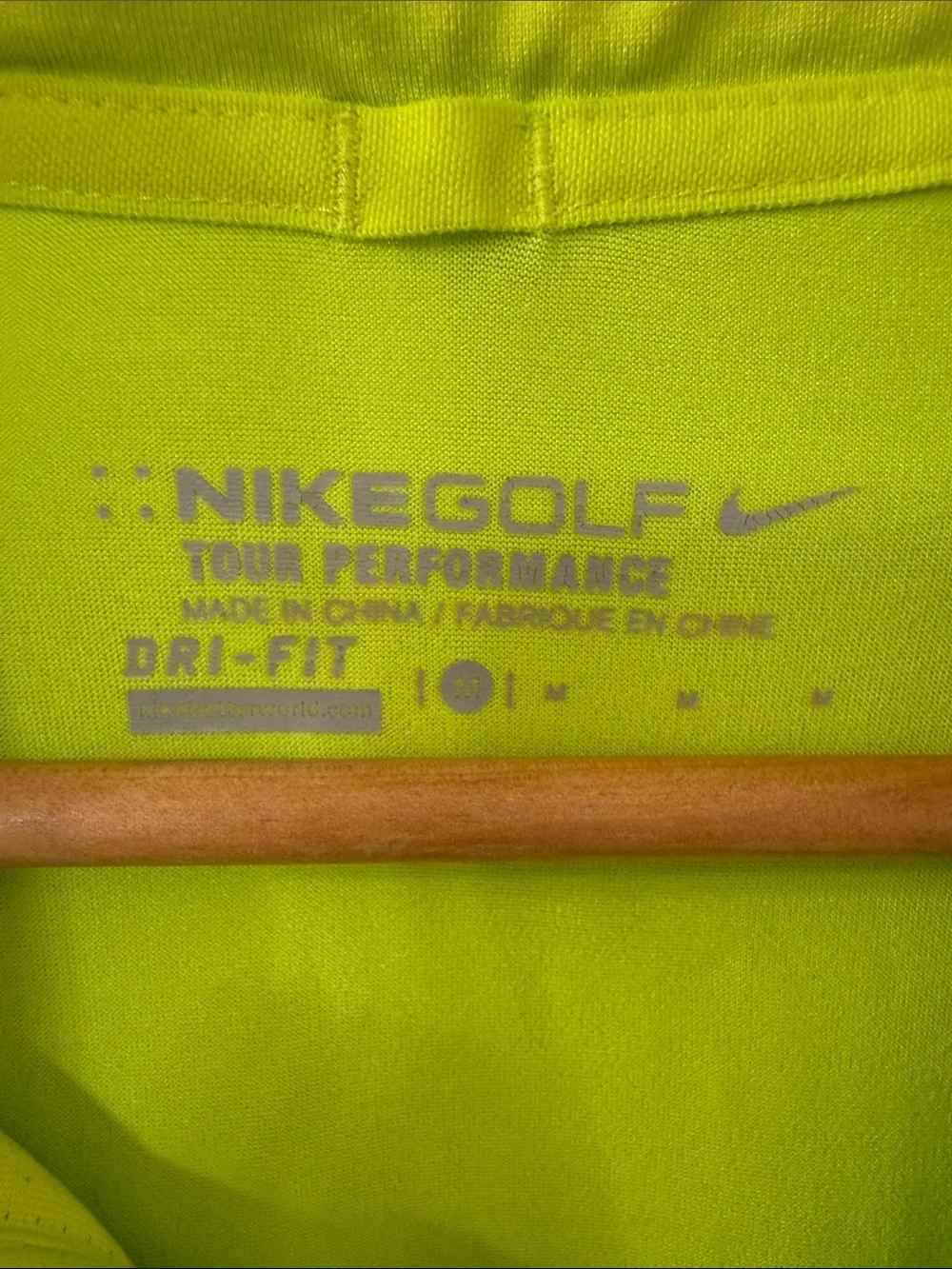 Nike Men’s Lime Green Polo with White Chest Trim